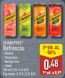 ALDI SCHWEPPES Refrescos oferta