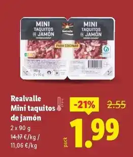 Lidl Realvalle - mini taquitos de jamon oferta