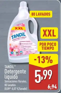 ALDI TANDIL Detergente Líquido oferta
