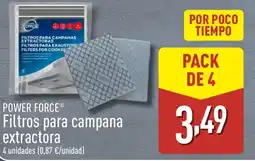 ALDI POWER FORCE Filtros para campana extractora oferta