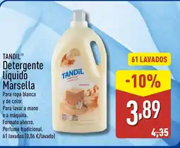 ALDI TANDIL Detergente líquido Marsella oferta