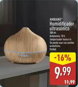 ALDI AMBIANO Humidificador ultrasónico oferta