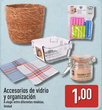 Accesorios de vidrio y organización