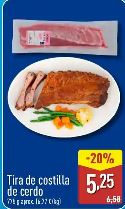 ALDI Tira de costilla de cerdo oferta
