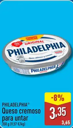 ALDI PHILADELPHIA Queso cremoso para untar oferta
