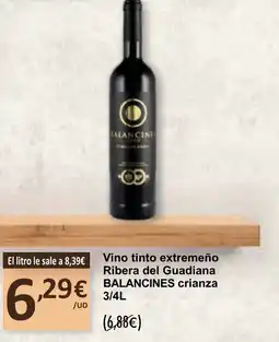 SPAR BALANCINES Vino tinto extremeño Ribera del Guadiana crianza oferta