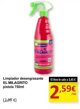 SPAR EL MILAGRITO Limpiador desengrasante pistola oferta