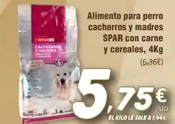 SPAR SPAR Alimento para perro cachorros y madres con carne y cereales oferta