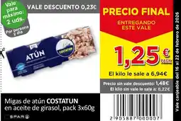 SPAR COSTATUN Migas de atún en aceite de girasol oferta