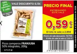 SPAR FRANJUBA Picos camperos 50% integrales oferta