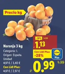 Lidl Naranja oferta