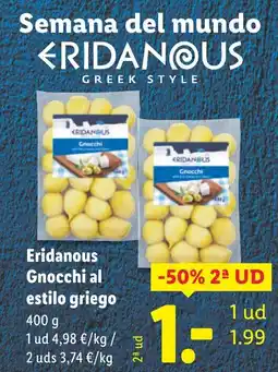 Lidl Eridanous Gnocchi al estilo griego oferta