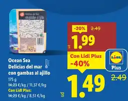 Lidl Ocean Sea Delicias del mar con gambas al ajillo oferta