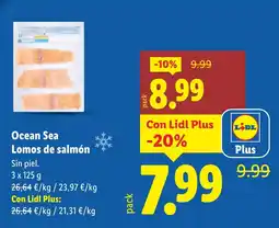 Lidl Ocean Sea Lomos de salmón oferta