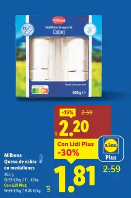 Lidl MILBONA Medallones de queso de Cabra oferta
