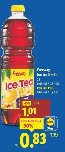 Lidl FREEWAY Ice tea limón oferta