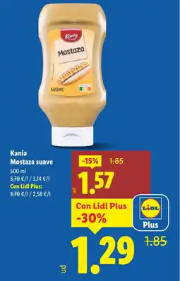 Lidl KANIA Mostaza suave oferta
