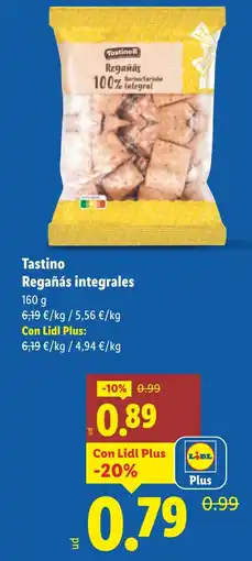 Lidl TASTINO Regañás integrales oferta