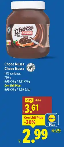Lidl NUSSA Choco oferta