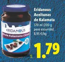 Lidl ERIDANOUS Aceitunas de Kalamata oferta