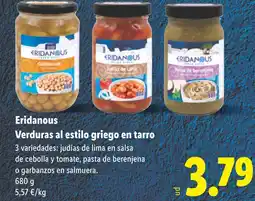 Lidl ERIDANOUS Verduras al estilo griego en tarro oferta