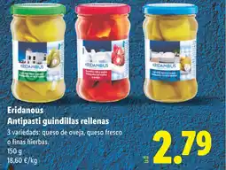 Lidl ERIDANOUS Antipasti guindillas rellenas oferta