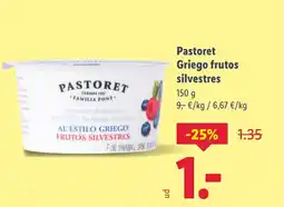 Lidl PASTORET Griego frutos silvestres oferta