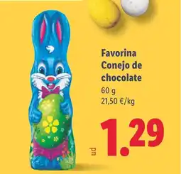Lidl FAVORINA Conejo de chocolate oferta