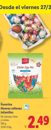 Lidl FAVORINA Huevos rellenos infantiles oferta