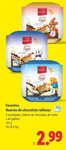 Lidl FAVORINA Huevos de chocolate rellenos oferta