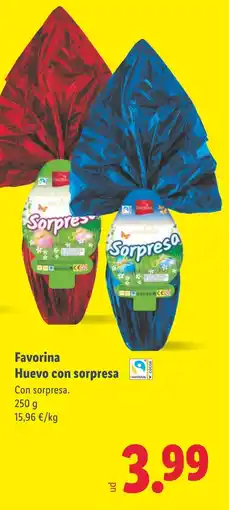Lidl FAVORINA Huevo con sorpresa oferta