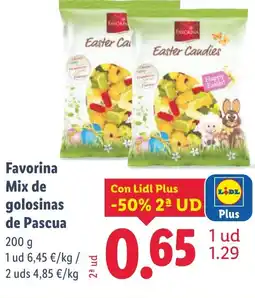 Lidl FAVORINA Mix de golosinas de Pascua oferta