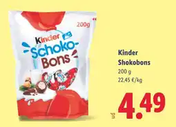 Lidl KINDER Shokobons oferta