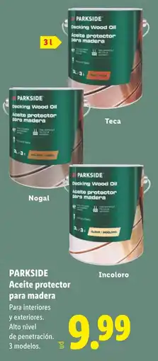 Lidl PARKSIDE Aceite protector para madera oferta