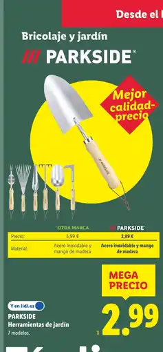 Lidl PARKSIDE Herramientas de jardín oferta