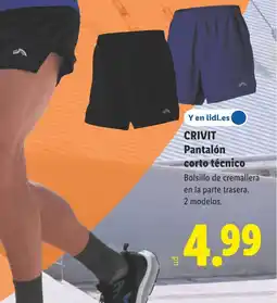 Lidl CRIVIT Pantalón corto técnico oferta