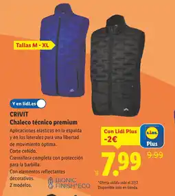 Lidl CRIVIT Chaleco técnico premium oferta