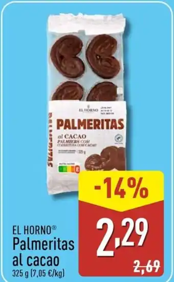 EL HORNO Palmeritas al cacao