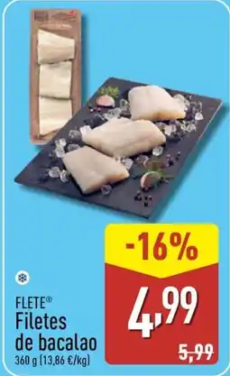 ALDI FLETE Filetes de bacalao oferta