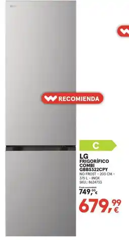 Worten LG Frigorífico combi gbbs322cpy oferta