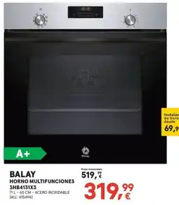 Worten BALAY Horno multifunciones 3hb4131x3 oferta