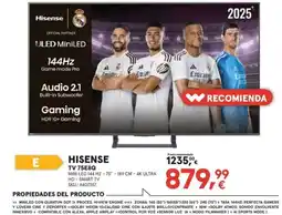 Worten HISENSE Tv 75e8q oferta