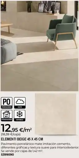 BigMat Elementi beige 45 x 45 cm oferta