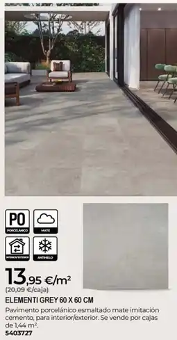 BigMat Elementi grey 60 x 60 cm oferta