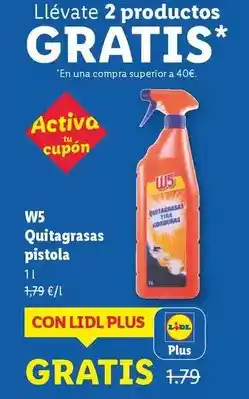 Lidl W5 - quitagrasas pistola oferta