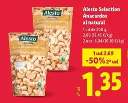 Lidl Alesto - anacardos al natural oferta