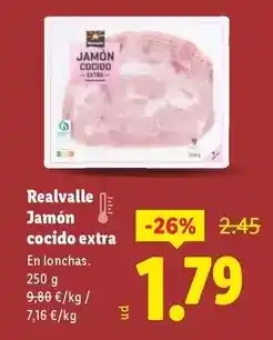 Lidl Realvalle - jamon cocido extra oferta