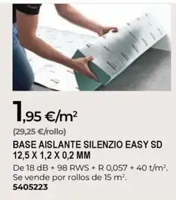 BigMat Base aislante silenzio easy sd 12,5 x 1,2 x 0,2 mm oferta