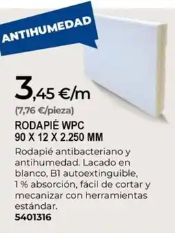 BigMat Rodapié wpc 90 x 12 x 2.250 mm oferta