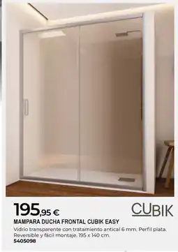 BigMat Mampara ducha frontal cubik easy oferta